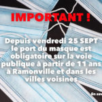 Information : Port du masque obligatoire à Ramonville